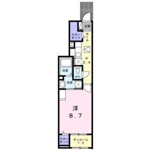1K 間取り図