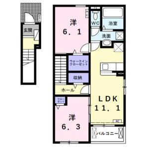 2LDK 間取り図
