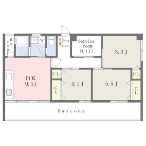 3DK 間取り図