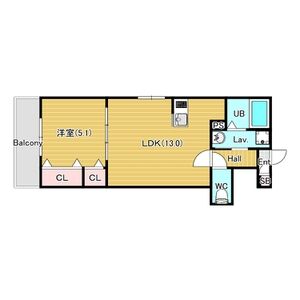 1LDK 間取り図