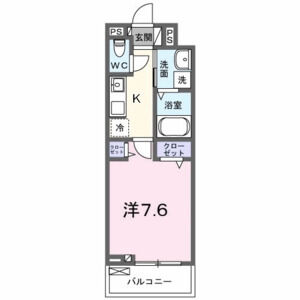 1K 間取り図