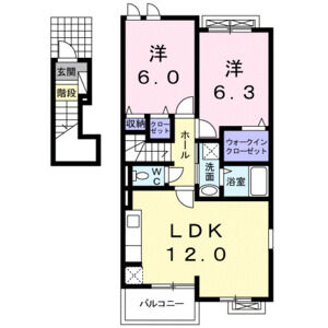2LDK 間取り図