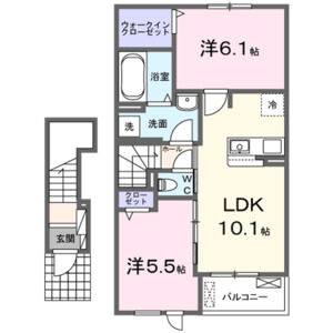 2LDK 間取り図