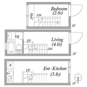 2DK 間取り図
