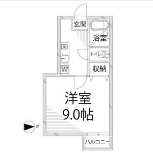 1K 間取り図