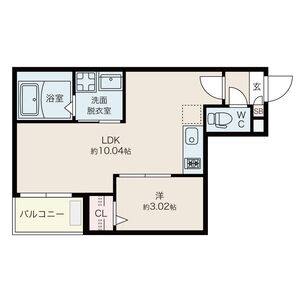 1LDK 間取り図