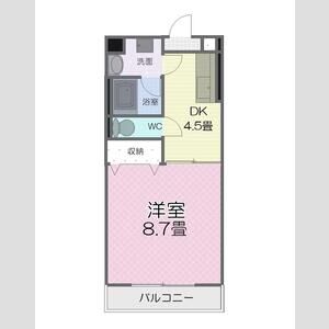 1K 間取り図