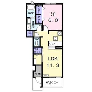 1LDK 間取り図