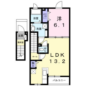 1LDK 間取り図