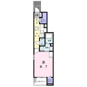 1K 間取り図