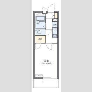 1K 間取り図