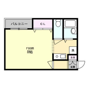 1K 間取り図