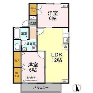 2LDK 間取り図