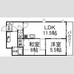 2LDK 間取り図
