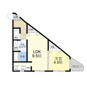1LDK 間取り図