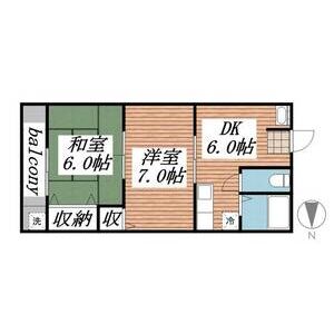2DK 間取り図