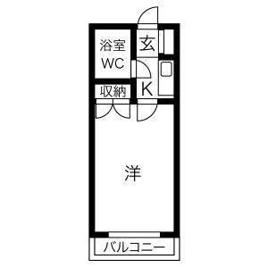 1K 間取り図