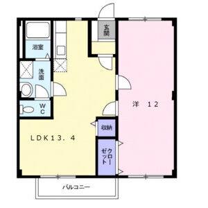 1LDK 間取り図