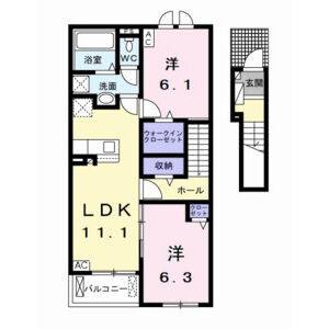 2LDK 間取り図