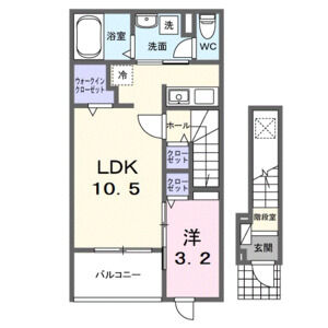1LDK 間取り図