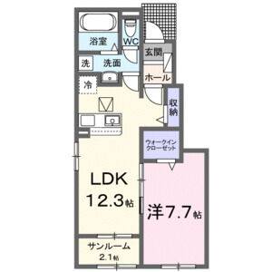1LDK 間取り図