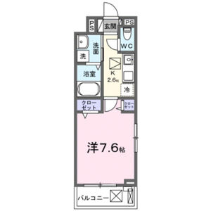 1K 間取り図