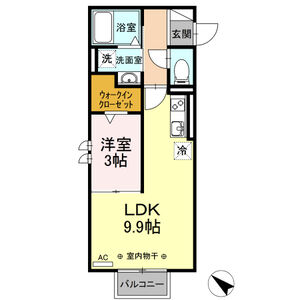 1LDK 間取り図