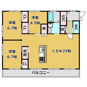3LDK 間取り図