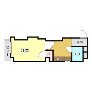 1K 間取り図
