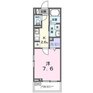 1K 間取り図