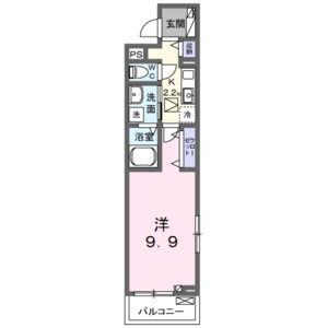 1K 間取り図