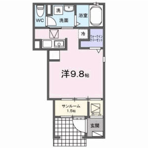 ワンルーム 間取り図