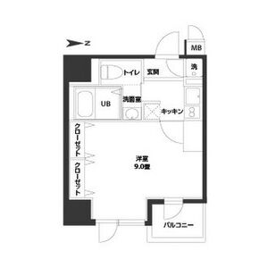 1K 間取り図