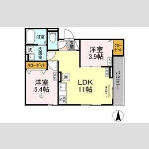 2LDK 間取り図