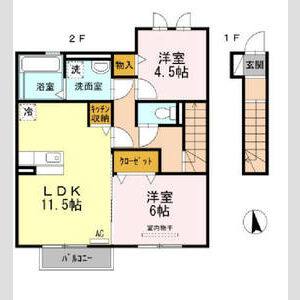2LDK 間取り図