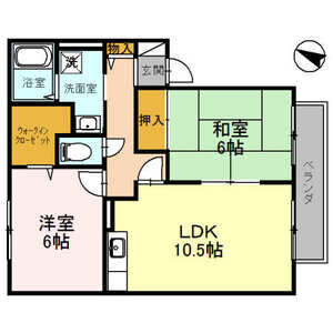2LDK 間取り図
