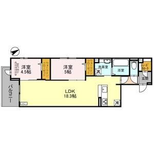2LDK 間取り図
