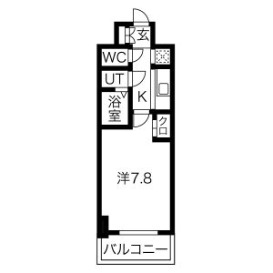 1K 間取り図
