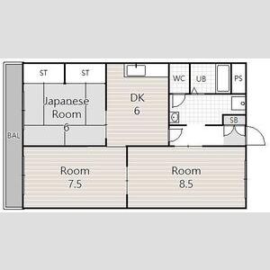 3DK 間取り図