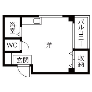 ワンルーム 間取り図