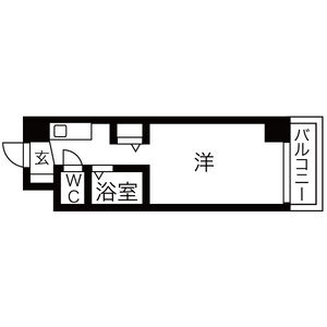 1K 間取り図