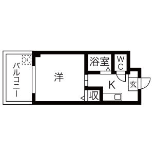 1K 間取り図