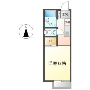 1K 間取り図