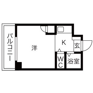 ワンルーム 間取り図