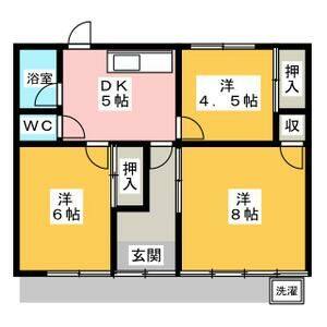 3DK 間取り図