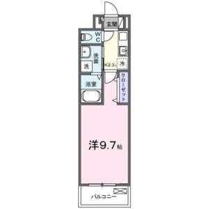 1K 間取り図