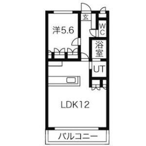 1LDK 間取り図