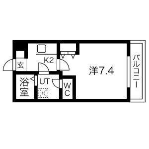 1K 間取り図