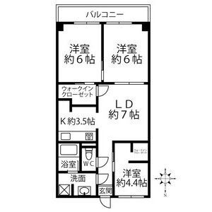 3LDK 間取り図