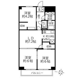 3LDK 間取り図